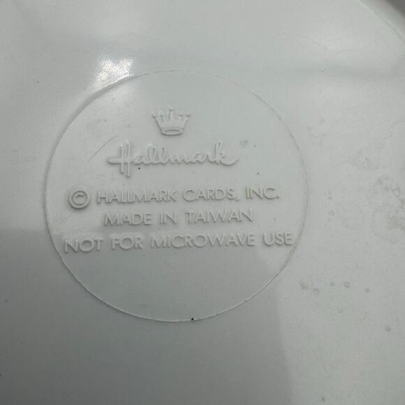 Hallmark Bunny Kids Plate Bowl Set Pink Blue Tulip Spring Easter 80s Vintage - Picture 8 of 9